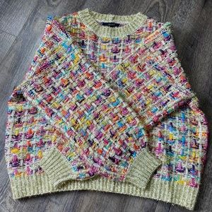 F21 Sparkle Tweed Sweater